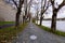 Picturesque promenade along the Narva river