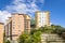 Picturesque residential buildings of Castelletto district in Genoa in the afternoon, Genova