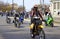Picturesque riders on Varna boulevard,Bulgaria