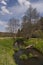 Picturesque river Isloch in Belarus. Spring. Rakovsky district.