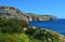 The picturesque rocky coast of Malta Island