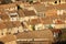 Picturesque rooftops in the village. Carcassonne. France