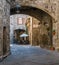 The picturesque San Pellegrino medieval district in Viterbo, Lazio, central Italy.