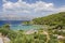 Picturesque sandy beach of Lovrecina on the northern coast of Brac island, Croatia.