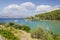 Picturesque sandy beach of Lovrecina on the northern coast of Brac island, Croatia.