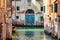 Picturesque Scene from Venice with the narrow water canals