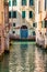 Picturesque Scene from Venice with the narrow water canals