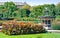 Picturesque scene in Volksgarten with fountain. Sunny spring view in Vienna, Austria, Europe