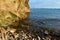 Picturesque sea birches with cliffs.