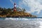 Picturesque sea landscape with Lighthouse