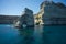 Picturesque sea landscape and white rocks at Kleftiko, Milos, Gr