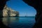 Picturesque sea landscape and white rocks at Kleftiko, Milos, Gr