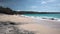 Picturesque Seascape of Dreamland beach with foamy waves washing the sand