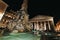 Picturesque shot of the Pantheon sight in evening Rome, Italy