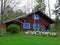 Picturesque single family homes and traditional architecture in the Obertoggenburg region, Unterwasser - Canton of St. Gallen