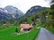 Picturesque single family homes and traditional architecture in the Obertoggenburg region, Unterwasser - Canton of St. Gallen