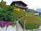 Picturesque single family homes and traditional architecture in the Obertoggenburg region, Unterwasser - Canton of St. Gallen