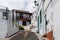 Picturesque sloping streets with colonial architecture in La Canela quarter of Santa Cruz de La Palma