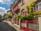 Picturesque small street of Villa Montsouris in Paris France