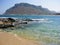 Picturesque Stavros beach at Crete Greece.