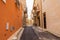 Picturesque street in Ortigia, Siracusa old town, Sicily