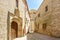 Picturesque street stone buildings Trujillo