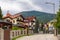 Picturesque street in Szklarska Poreba town