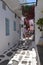 Picturesque Streets Very Narrow Full Of Shops In Chora Island Of Mikonos .Arte History Architecture