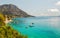 Picturesque summer landscape of Dalmatian coast in Brist and Gradac, Croatia