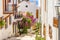 Picturesque summer streets of Kalkan old town, Antalya, Turkey