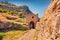 Picturesque summer view of Acrocorinth fortress.