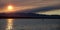 Picturesque sunset in Puget Sound