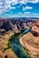 Picturesque surroundings of Page, Arizona. Canyon Horseshoe Bend