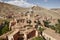 Picturesque town in Spain. Ancient houses and cathedral tower. A