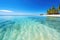 a picturesque tropical beach with crystal clear water