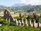 Picturesque view of Aspendos aqueduct remains, Turkey