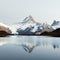 Picturesque view on Bachalpsee lake in Swiss Alps mountains