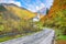 Picturesque view on Church of St. Mary of the Snows in the Kamnik Alps at Solcava