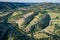 Picturesque view of green hills and cultivated land of Provence