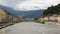 Picturesque view of Grenoble city and Isere river, France