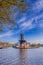 Picturesque View of Harlem Cityscape With De Adriaan Windmill on Spaarne River