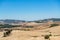 Picturesque view on hills in summer, Tuscany, Italy.