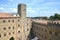 Picturesque view on historic buildings of Volterra in Tuscany, Italy