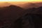 Picturesque view of Mount Sinai Mount Horeb, Gabal Musa, Moses Mount during sunrise. Sinai Peninsula of Egypt. Pilgrimage place