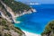 Picturesque view on Myrthos beach Greece, Kefalonia island