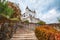 Picturesque view of Nyon Castle, Nyon, Vaud, Switzerland at cloudy autumn day