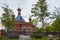A picturesque view of the Old Believers Church of the Tikhvin Icon of the Mother of God in Moscow