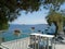 A picturesque view from the promenade on the azure mediterranian sea in Dalmatia, Croatia