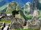 Picturesque  view of the ruins of the ancient Inca city of Machu Picchu, Peru