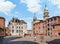 Picturesque view from a small Piazzetta Campo S Sebastian with Chiesa dell\\\'Angelo Raffaele church in